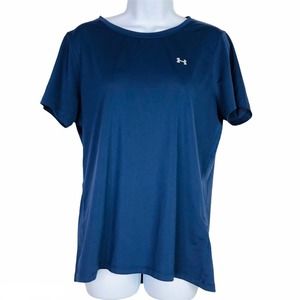 Under Armour Heat Gear fitted navy blue large